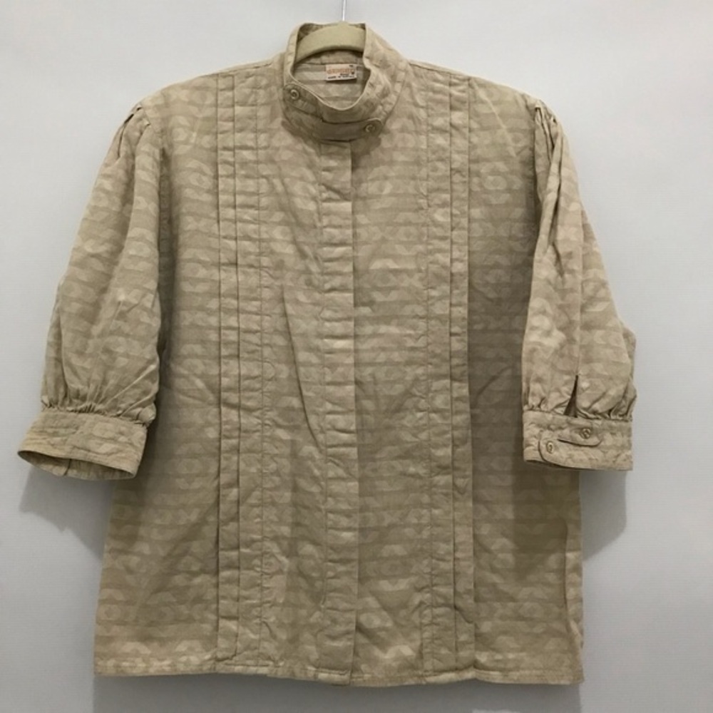 Geiger Tyrol Hiding Button Closure Balloon Sleeve Shirts Size 40